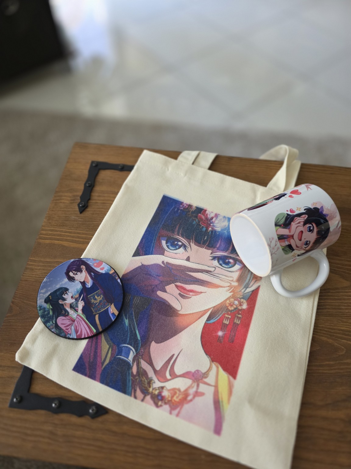 Kit Les Carnets de l’apothicaire avec tote bag, mug et dessous de verre assorti